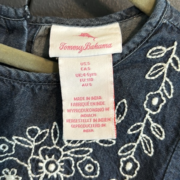 Tommy Bahama US 5 Denim Chambray Dress with embroidery - Picture 3 of 3